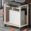 Gabinete de Almacenamiento para Impresora, Estante de Escritorio para Apartamento Pequeño, Estante de Almacenamiento Móvil de Pie, Soporte para Host de Computadora