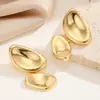 Brincos Geométricos Quadrados de Metal Estilo Minimalista Europeu Gota d'Água para Mulheres Brincos Plissados Irregulares de Alta Qualidade Joias Transfronteiriças