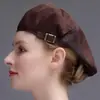 Gorro de chef de hotel, gorra de trabajo para camarero, sombrero unisex para tiendas de pasteles y té de leche, boina para cocina y catering con logotipo impreso