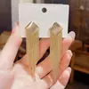 Pendientes Geométricos de Rombo Exagerado con Borlas Estilo Europeo y Americano Estilo Metálico Pendientes de Moda Sencillos Pendientes Personalizados Venta al por Mayor