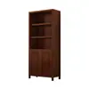Estantería, Gabinete de Almacenamiento Estilo Antiguo, Gabinete de Almacenamiento Integrado en Pared, Gabinete de Almacenamiento Multicapa para Oficina, Vitrina de Pie para Sala de Estar