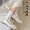 Meias de Ballet para Mulheres, Estilo Coreano, com Laço 3D no Calcanhar, Meias de Comprimento Médio, Meias Finas de Verão Empilhadas de Ponto Duplo