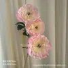 Rey loto de tres cabezas carpa koi peonía peonía persa accesorios para auditorio de bodas flor de seda decoración de interiores flor artificial