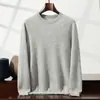 Suéter de Caxemira Outono e Inverno Masculino Gola Alta Meia Manga Pulôver Luxo Acessível Casual de Negócios Camisa Base de Tricô