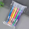Caneta marca-texto colorida de ponta chanfrada com tinta direta de grande capacidade para provas de estudantes, caneta marcadora de pontos-chave, caneta marcadora de diário em cores de bala