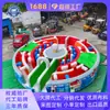 Laberinto circular inflable con estampado temático, fabricante directo para carnavales familiares y fondos populares para sitios de camping