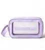 Bolsa de tocador y maquillaje rosa Toiletry Bag Bolsa de almacenamiento de viaje Asa portátil Almacenamiento de gran capacidad PVC Juego de tres piezas grande, mediano y pequeño
