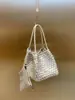 Fábrica de Guangzhou Bolsos para Mujer Coreano Dongdaemun Celebridad de Internet Retro Tejido Bolso Pan Madre Bolso de Hombro Único Bolso de Axila Bolso Cesta