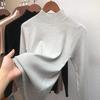 Ropa de punto para mujer Primavera y Otoño cuello medio alto camisa base ropa interior otoño e invierno estilo occidental suéter de cachemira 2021nuevo top