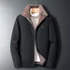 Chaqueta de algodón supergruesa con forro polar para hombre, de manga larga, adecuada para mediana edad y personas mayores, cuello alto, abrigo de algodón engrosado