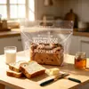 Sacos personalizados para embalagem de pão de forma, sacos transparentes com alça auto-selantes, sacos stand-up para croissant e mochi, fabricante de sacos com fecho zip lacrado
