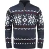 Suéter Tricotado Masculino Novo Transfronteiriço Europeu e Americano Casual Slim Fit Gola Semi Aberta Jaqueta Pulôver Tricotada Estilo Retrô Masculino