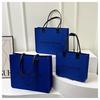 Bolsa Tote de Fieltro de Gran Capacidad Bolsa de Regalo Publicitaria Correa de Cuero Bolso de Hombro para Viajero Almacenamiento Azul Klein