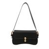 Bolso de axila nicho simple y elegante para mujer 2025 Nuevo Verano Moda Coreana Bolso de un solo hombro con candado Bolso cuadrado pequeño