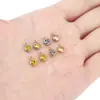 Colgante de Piedra de Nacimiento y Piedra de la Suerte de Acero Inoxidable con Incrustación de Diamante Anillo Plano Soldado Accesorios de Joyería para Collar Pulsera DIY