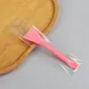 Brocha de Silicona de Doble Propósito con Espátula para Aplicar Mascarilla de Barro, Brocha en Forma de Abanico para Ácido Frutal, Herramientas de Belleza al por Mayor