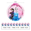 Rosa Nuevo Tema Frozen Fiesta Elsa Anna Princesa Decoraciones Fiesta Vajilla Desechable Platos de Papel Mantel