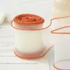 Fita de Ráfia com Cauda de Peixe de 4cm com Bordas Onduladas em Cor Contrastante, Fita para Buquê de Flores, Fita de Cetim, Embalagem, Material para Laço Artesanal