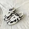 Sapatos Casuais Femininos Tendência Color Block com Cadarço, Tênis de Estudante Macios com Solado Plano - Nova Cor Primavera/Outono 2026