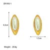 Pendientes de perlas de agua con baño de plata 925 con diseño de nicho, con personalidad geométrica simple, estilo femenino OL, con diseño transfronterizo de Europa y Estados Unidos.