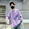 Camiseta de manga comprida para meninos, nova marca da moda outono 2026, top casual versátil de algodão puro infantil para primavera e outono