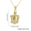 Nueva moda nicho chapado en cobre oro de 18k colgante de tortuga creativo personalidad tortuga colgante micro incrustada circón venta al por mayor