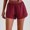 Shorts de Yoga Sem Costura de Secagem Rápida Europeu e Americano para Mulheres, Shorts para Esportes ao Ar Livre Levanta Bumbum, Calça de Yoga para Corrida Fitness 2237