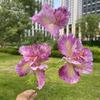3 cabezas Monet gran iris flor artificial decoración del salón de bodas flor falsa al por mayor