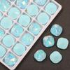 Vitral Moca Quadrado Gordo Manicure Ponta Diamante Fundo Cristal Adesivo de Unha Diamante Manicure Acessórios Diamante Pedras Strass