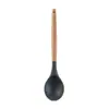 Juego de Utensilios de Cocina de Silicona con Mango de Madera Amazon Resistente a la Temperatura Sartén Antiadherente Hogar Pala de Silicona Cuchara de Silicona Juego de Palas