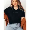 Comercio Exterior Sitio Web Independiente Transfronterizo Tops para Mujer Cuello Redondo Manga Corta Estampado de Letras de Dibujos Animados Camiseta de Algodón Camiseta Casual de Verano