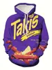Sudadera con capucha holgada para hombre, con estampado digital 3D personalizado, estilo europeo y americano, primavera y otoño de 2024