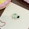 Novo Mini Grampo de Cabelo Colorido de Maçã com Rosto Sorridente Pequeno, Estilo Doce e Fofo para Meninas, Adequado para Franja