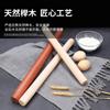 Juego de tabla de cortar con tira para enrollar masa de dumpling casero, herramientas para hornear, rodillo para masa, comercial, grande, a presión, rodillo de madera maciza