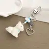 [Estilo Pet Fofo] Osso de Cachorro Flocado Fofo Pingente para Capa de Celular Decoração de Câmera CCD Polaroid Grátis I