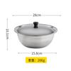 Juego de Vajilla Comercial de Acero Inoxidable para Exportación con Tapa Tazón de Sopa Plato Redondo Ensalada Tazón para Fideos Instantáneos Recipiente Tazón de Lavado de Manos de Alto Valor
