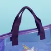 Bolsa de Mão Transparente a Laser de PVC Borda Costurada Personalizada Bolsa de Compras para Cosméticos Bolsa Personalizada de Gelatina para Embalagem de Presente