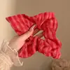 Pañuelo Cuadrado a Cuadros Estilo Coreano para el Cabello, Goma Elástica Estilo Perezoso, Cuerda para Moño de Gama Alta, Goma para el Cabello Dulce