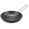 Cesta de Churrasco Antiaderente de Grau Alimentício com Cabo Reto Assadeira Perfurada Espessura 0,8/1,0 mm Acessórios para Forno Venda Quente Transfronteiriça
