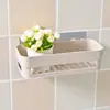 Estante de almacenamiento de pared para baño, sin taladro, estante de succión sin rastro para artículos de tocador, estante de almacenamiento para baño