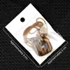 2328-Ágata de Cristal Natural 30mm Cuadrado Trenzado Cuadrado Hebilla de Seguridad Collar Punto Turístico Venta Caliente Producto Nuevo Transfronterizo
