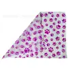 Papel de Regalo con Huellas de Perro de Colores en Stock, Caja de Regalo para Snacks de Mascotas, Empaque de Ramo de Regalo, Papel de Seda a Prueba de Humedad