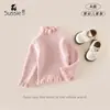 Suéter para Meninas Coleção Outono/Inverno 2026 Body Bebê Roupa Infantil Suéter de Tricô Versátil Camada Base para Meninas Roupa Íntima