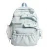 Nova Mochila Escolar Estilo Coreano Ins 2026 para Estudantes Universitárias, Mochila de Alto Acabamento com Laço e Bolinhas em Inglês