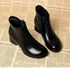 Botines de Punta Redonda para Mujer 2026 Otoño/Invierno Estilo Caliente de Moda Tacón Medio Cremallera Lateral Forro de Felpa Botas tipo Martin Suela Suave Botas para Mujer Botas Adelgazantes