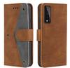 Para LG Stylo7654 capa de telefone com sucção magnética K22Plus capa de couro com padrão de costura V40 THINQ capa protetora