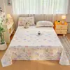 Estilo Novo Primavera/Verão 2026 Algodão Puro Estampado Fresco e Simples Lençol de Solteiro Peça Única Lençol de Cama