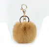 Em Estoque Fornecimento Direto DIY Bola de Pelo Falso de Coelho Bola de Pelo Fofa Chaveiro Pingente de Bolsa Acessório de Bola de Pelúcia Pingente