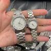 Reloj para parejas con correa de acero directo de fábrica explosiones transfronterizas de comercio exterior moda casual impermeable ultradelgado una generación de cabello