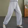 Verano 2025 Nuevo Estilo Chino Retro Holgado Adelgazante Casual Elegante Zen Ropa de Té Ropa de Yoga Traje de Tai Chi para Mujer